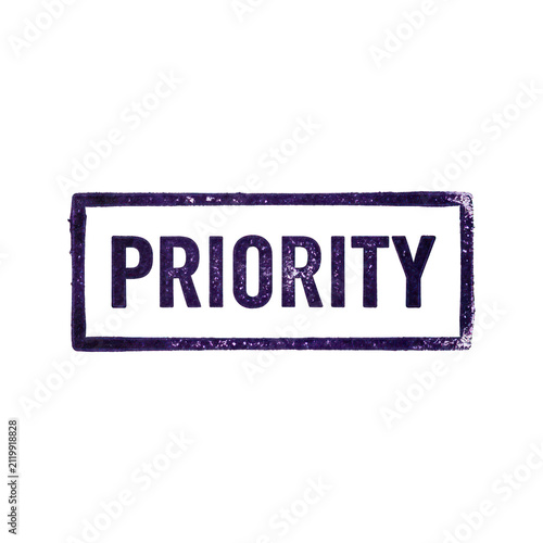 Priority Stamp Graphic With Bold Text.