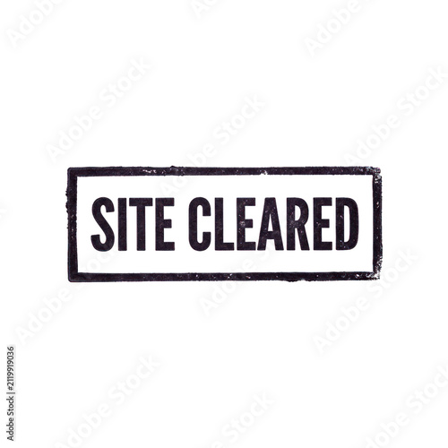Site Cleared Stamp Graphic Illustration.