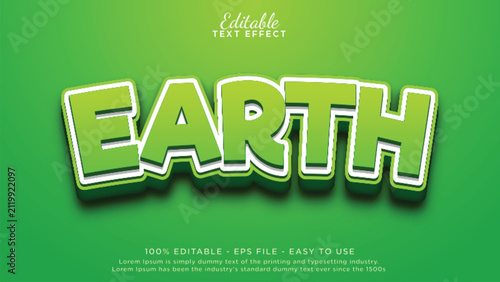 Earth 3d editable text effect