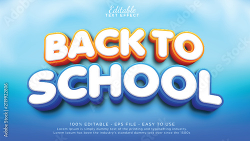 Back to school text effect