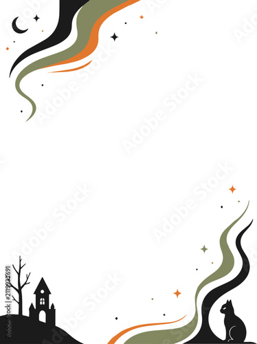 decorative halloween aurora style background vector illustration