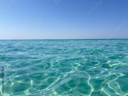 Canvas Print blue sea water