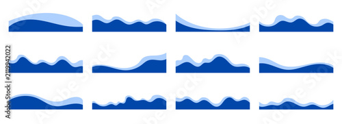 Bild auf Leinwand Divider banner shape and wave curve website with design footer vector