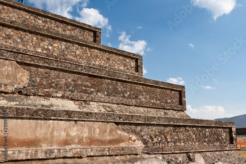 A ruins of Teotihuacan pyramids. Mexico. View from the Pyramid of the Moon