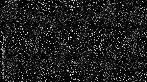 Static noise pattern layers emulate severe analog television screen crashes. Vintage broadcast distortion video effects look authentic across this analog noise canvas view. Noise layers flash.