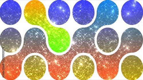 Colorful Glitter Wave Pattern. Motion Graphic Background