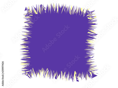 Quadro su tela A rough square shape featuring a vibrant purple center with frayed edges