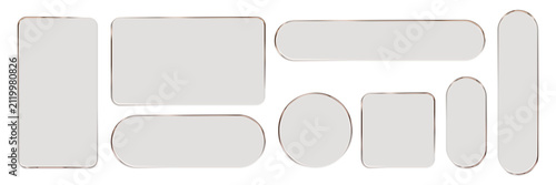 Foto Transparent glass elements with liquid morphism effect for ui design and modern interfaces