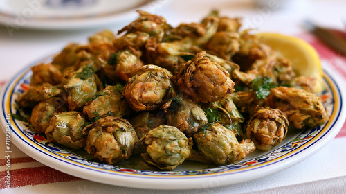 Alcauciles Fritos Traditional Fried Baby Artichokes from Cádiz Region Spain