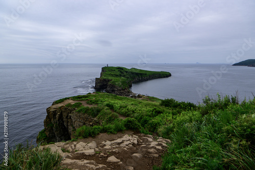 The rocky coast of Cape Tobizin