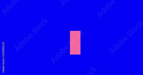 Bar graph bluebox chart waving element pink medium. Statistic economy metaphor business backrgound space with percentage visualisation presentation round element.  Business cartoon animation.