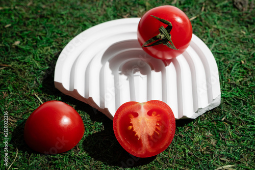 still life photograph of cherry tomato