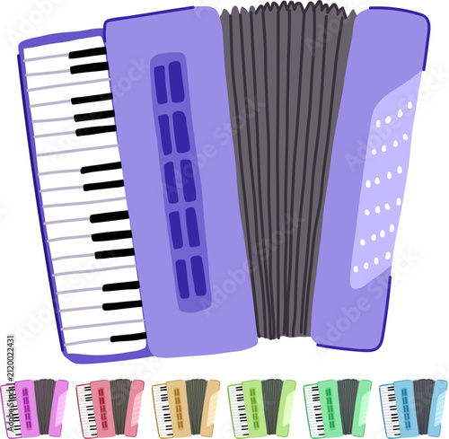 Bild auf Leinwand keys accordion cartoon