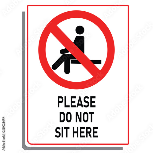 Please do not sit here vector art illustration work