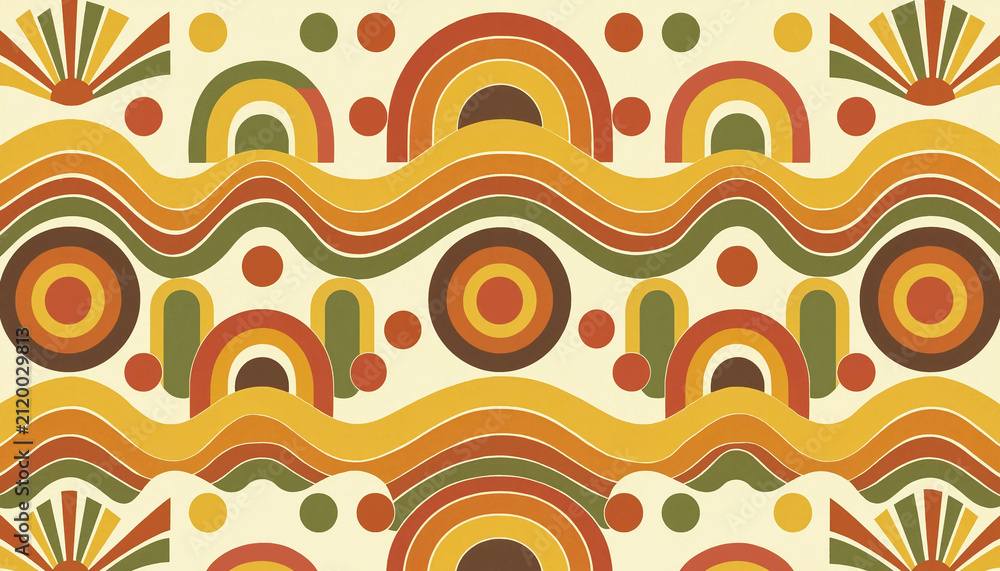 Abstract geometric seamless pattern set with diamonds, stars, dots, and checkerboard elements in a modern minimalist style. Colorful vector backgrounds inspired by retro and 