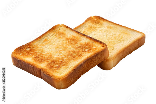delicious toasted bread pieces on transparent background png