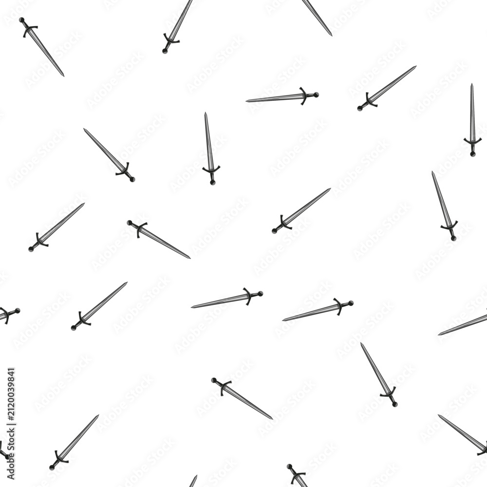 Obraz premium pattern blade medieval sword cartoon. weapon battle, steel sharp, knife knight blade medieval sword sign vector