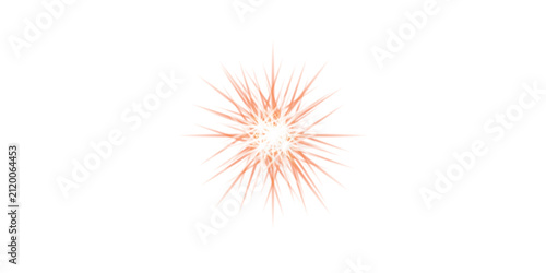 Foto Abstract Radiant Star Burst Light Flare With Orange Glow and Shining Radial Spar