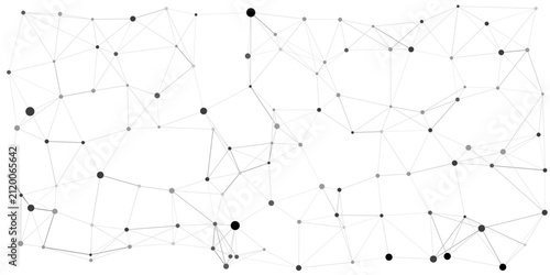 A stylized abstract representation of a complex network, showcasing interconnected nodes and lines, symbolizing data flow and communication.