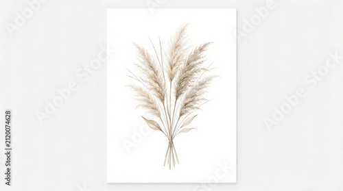 Soft pampas grass plume arrangement neutral tones natural texture