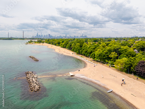 Photography Woodbine Beach and parkland with distant skyline
