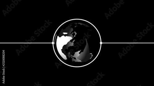 World Map Rotation Loop Animation 4K Global Geography Background Seamless Motion Video Clip.