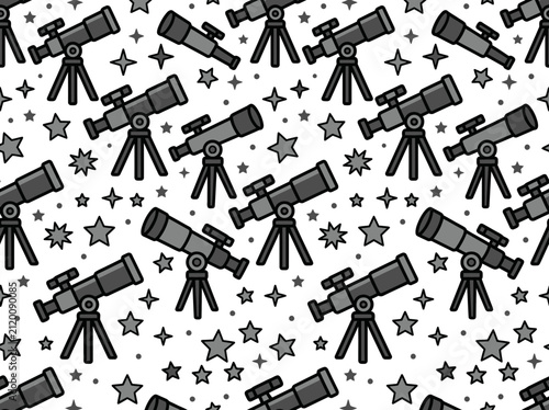 Crisp Telescopes And Stars Professional Photo