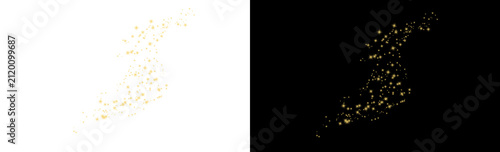 Cuadro en lienzo Abstract Sparkler Light Effect PNG, Radiant Golden Glitter Dust Overlay, Firewor