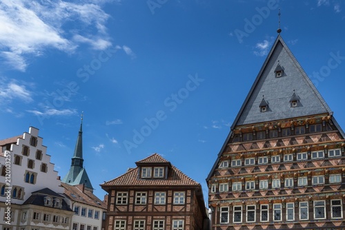 Bild auf Leinwand The old town of Hildesheim Lower Saxonia Germany, houses and buildings