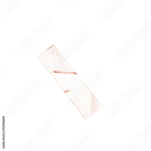 Soft Peach Thin Washi Tape Strip with Crease on White Background