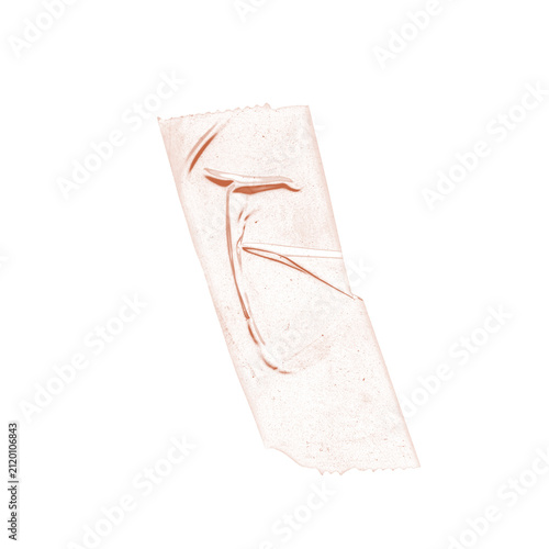Soft Peach Diagonal Washi Tape with Soft Creases on White Background