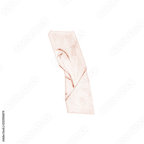 Soft Peach Vertical Washi Tape with Folds on White Background