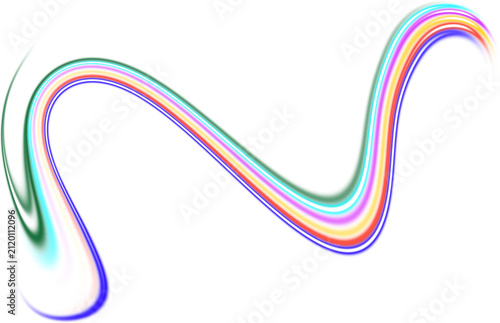 Фотография Abstract colorful wavy line with rainbow glitch effect
