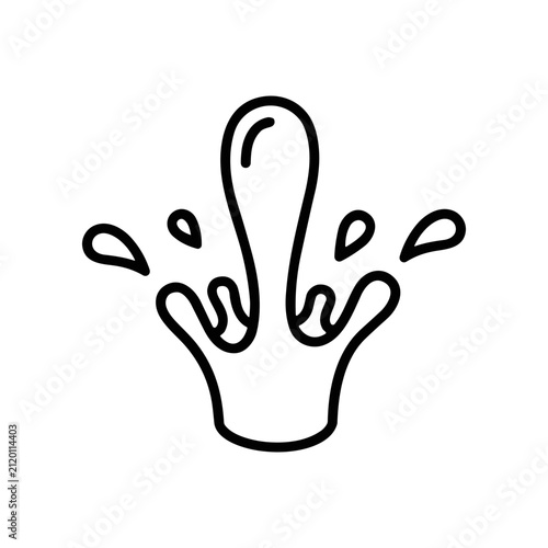 Hand with water splash fingers.