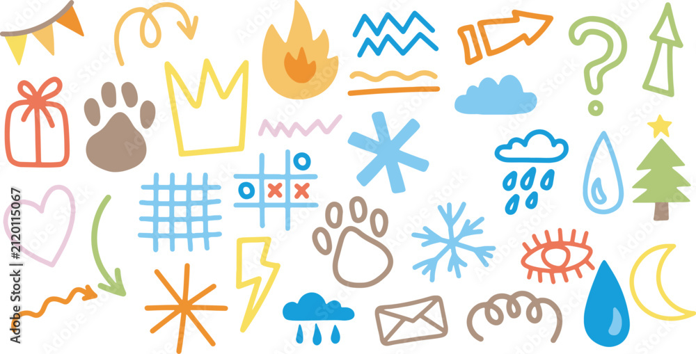Fototapeta premium set of fire icons
