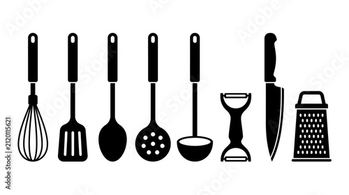 ModernKitchenToolsFlatDesignTeamworkIllustration.