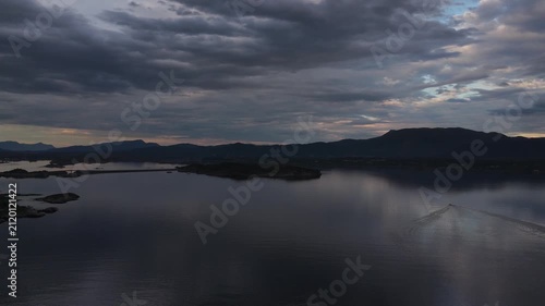 clouds over lake