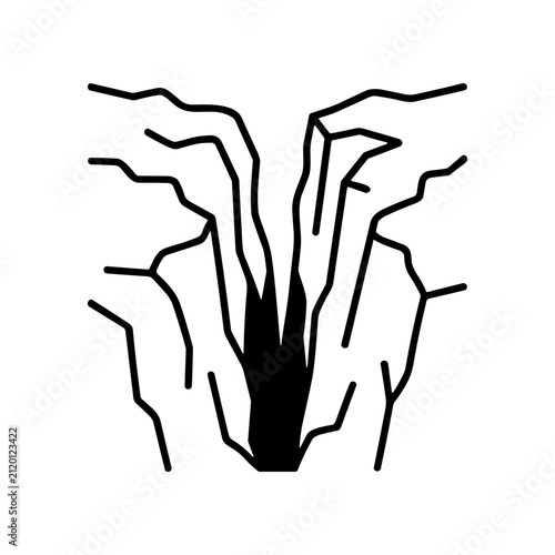Black silhouette of abstract lines.