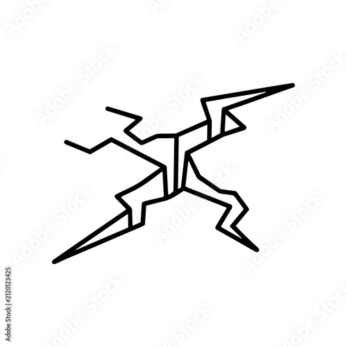 Geometric abstract shape design element.