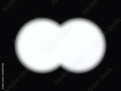 Binocular view overlay with reticle scale and crosshair