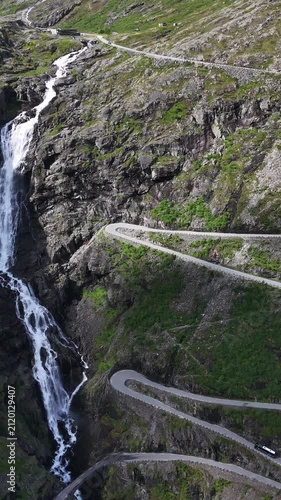 waterfall in the mountains