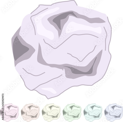 Quadro su tela flatten crumpled paper balls cartoon