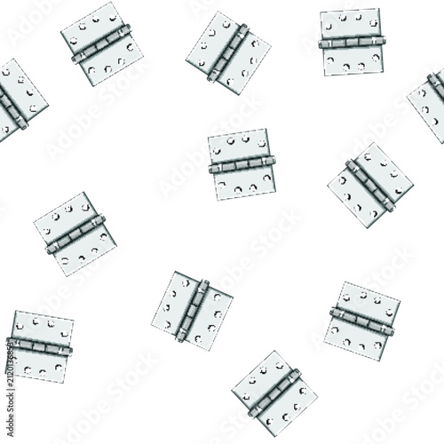 pattern home door hinge cartoon. steel object, house silver, open construction home door hinge sign vector