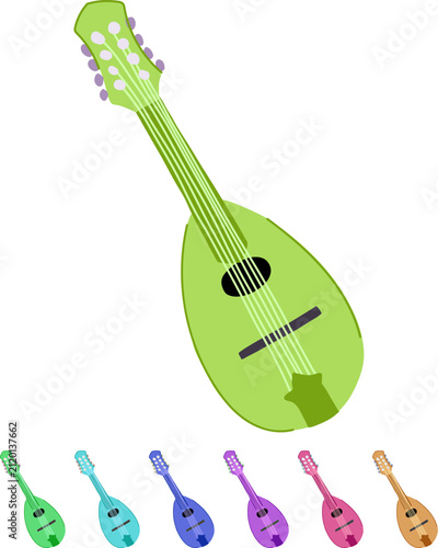 strings mandolin cartoon. instrument bluegrass, folk acoustic, melody chords strings mandolin sign vector