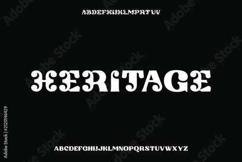 Display alphabet font vector design suitable for headline, poster, logo, magazine and many more
