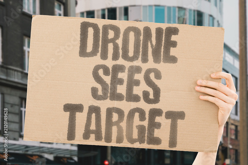 Принти на полотні "Drone Sees Target" An autonomous unit identifies and locks onto an object
