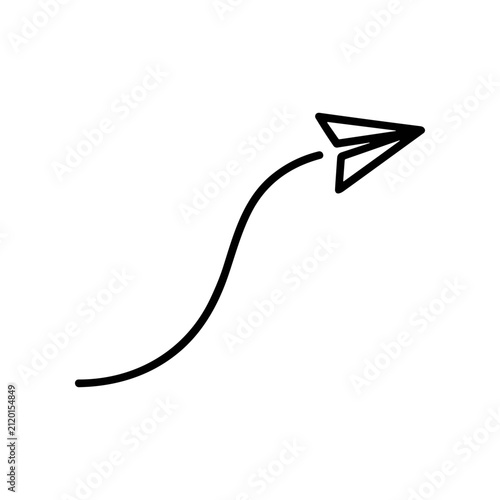 Cuadro en lienzo Paper Airplane in Flight Motion.