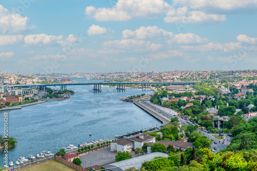 Golden Horn view from Pierre Loti Hill in İstanbul, Turkey