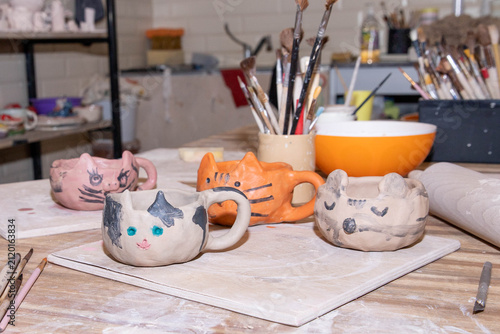 Canvastavla clay and ceramics studio, children's clay creations, handmade items, sculpting l