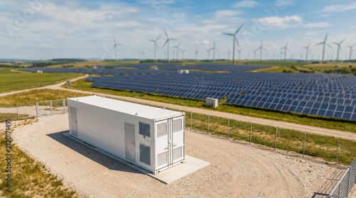 A Single Battery Energy Storage System (BESS) in Renewable Solar and Wind Farm Landscape